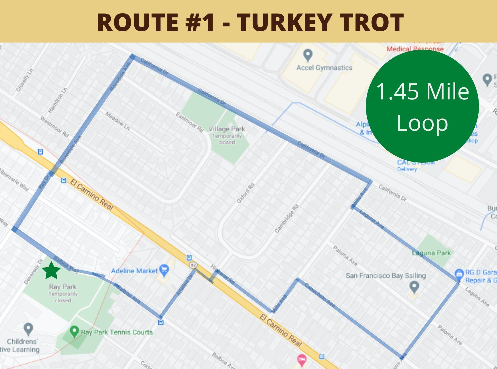1-Route 1 - Turkey Trot